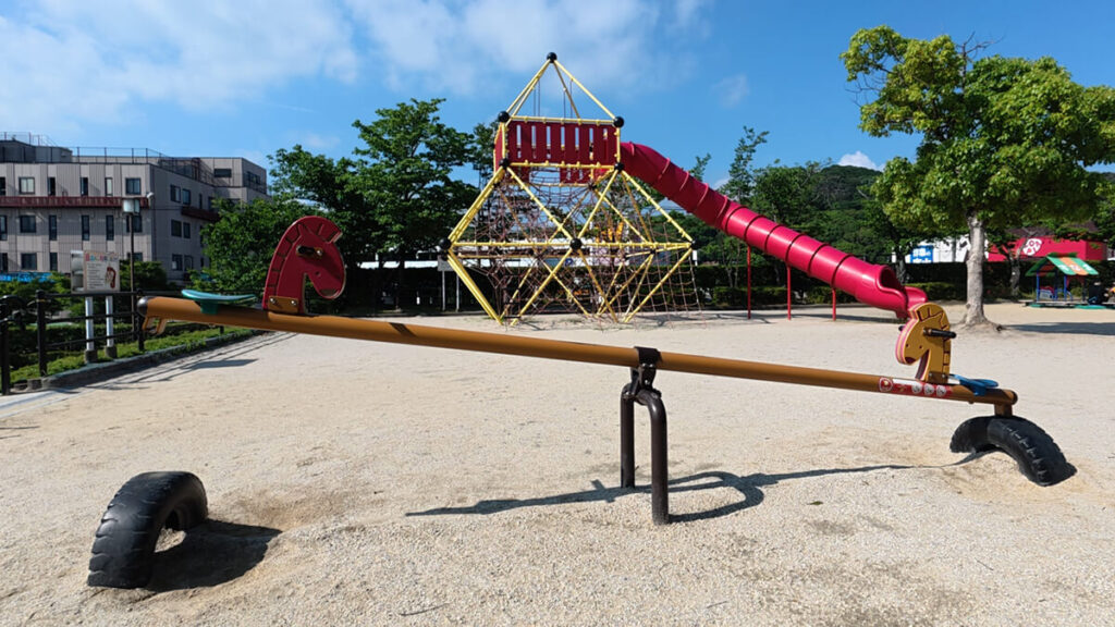 白水大池公園のシーソー